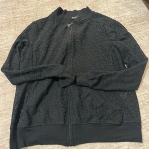 Beyond yoga black zip up workout jacket size small